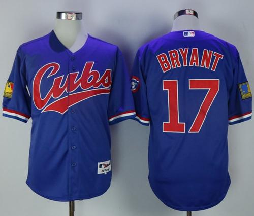 Cubs #17 Kris Bryant Blue 1994 Turn Back The Clock Stitched MLB Jersey - Click Image to Close